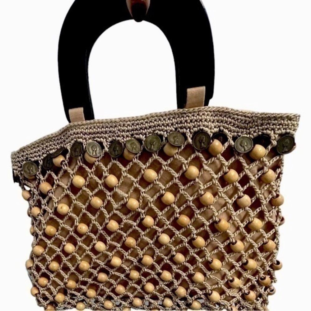 The Sak Original Crochet Purse With Queen Elizabeth Coins VINTAGE